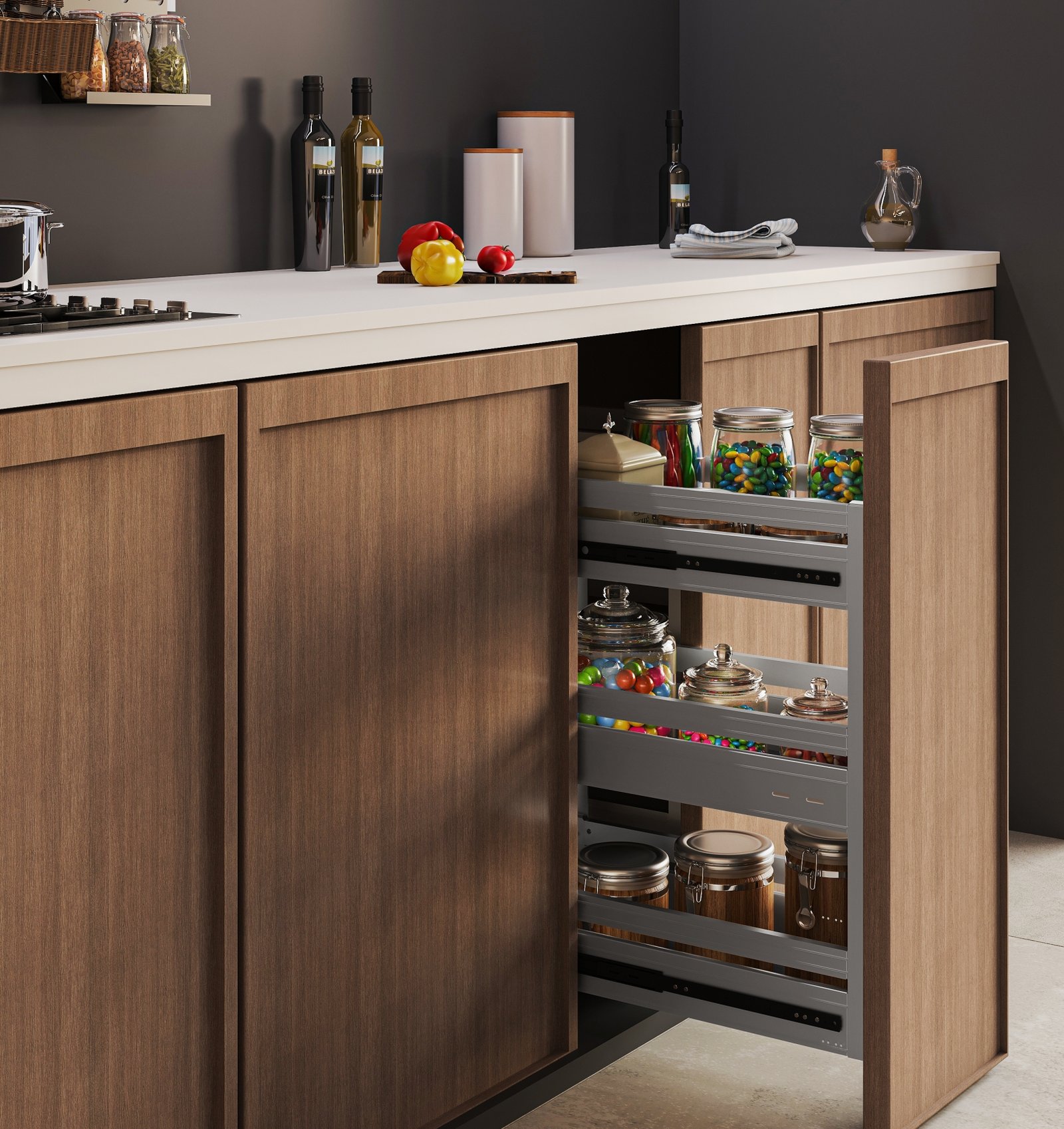 Multi-Tier Pull-Out Storage